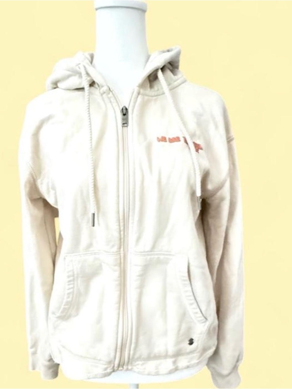 Roxy Cream Zip-Up Hoodie Jacket
